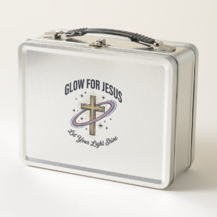 Lunch Box Lumière pour Jésus Croix Chrétienne Vintage Vecteu