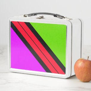 Lunch Box Lumineuse Chaux Rose Vert Rouge Noir Grilles de co