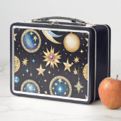 Lunch Box Lune Et Étoiles Céleste (En situation)