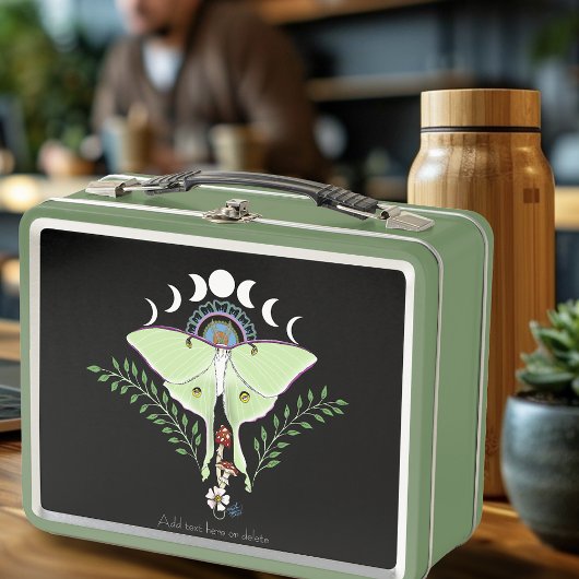 Lunch Box Lune Papillon Céleste Éthéré Vert Mystique