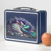 Lunch Box Lunette en métal de sirène dormant (En situation)