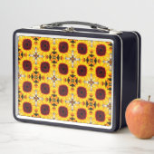 Lunch Box Lunette Motif Tile de tournesol (En situation)