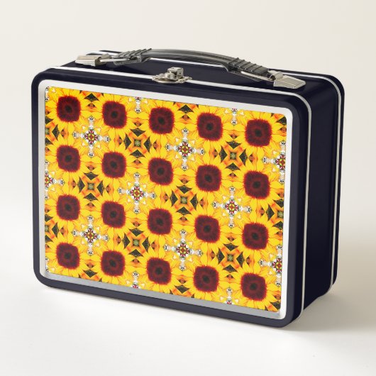 Lunch Box Lunette Motif Tile de tournesol (Devant)