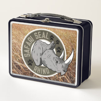 Lunch Box Lunette Rhino Safari Seal Wildlife