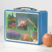 Lunch Box Lunette vintage Desert Landscape (En situation)