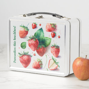 Lunch Box Lunettes de fraises en métal