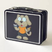 Lunch Box Lunettes de livre Nerd de chien (Dos)