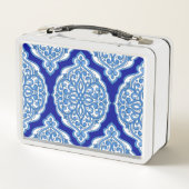 Lunch Box Luxe blanc-bleu, ornement turc. (Dos)