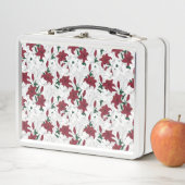 Lunch Box Lys de Noël rouges et blancs (En situation)