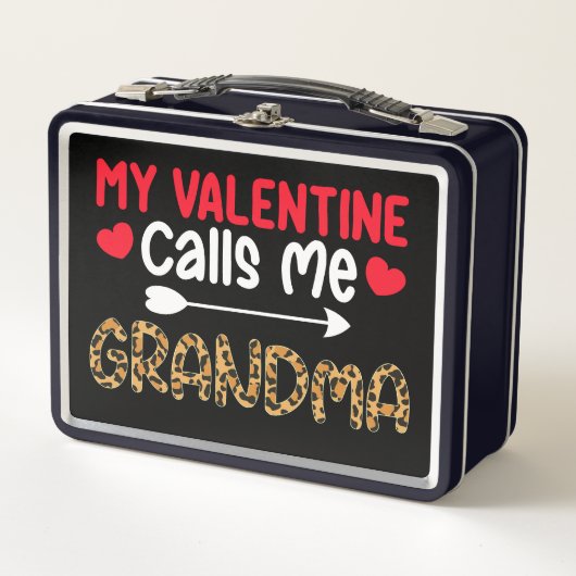 Lunch Box Ma Saint Valentin m'appelle grand-mère Leopard Buf (Devant)