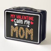 Lunch Box Ma Saint-Valentin m'appelle maman léopard plaid bu (Devant)