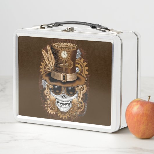 Lunch Box Machine rétro Voodoo à vapeur crâne (En situation)