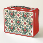 Lunch Box Magie des fleurs boho - dans des nuances de vert e (Dos)