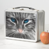 Lunch Box Magnifique Chat au Yeux Bleus (En situation)