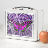 Lunch Box Magnifique Papillon encadré "Beau" Texte (En situation)