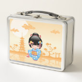 Lunch Box Maiko Kokeshi poupée mignonne japonais Geisha jaun (Devant)