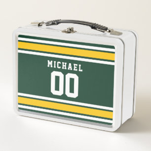Lunch Box Maillot de football d'équipe sportive avec nom et 