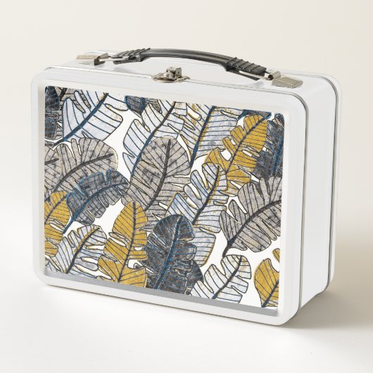 Lunch Box Main tirée : Feuilles tropicaux (Devant)