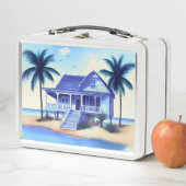 Lunch Box Maison de plage avec palmiers (En situation)