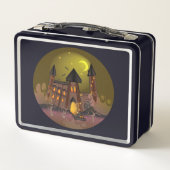 Lunch Box Maison de sorcière éffrayante Halloween et château (Dos)