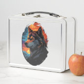 Lunch Box Majestic Husky contre le coucher du soleil vue de  (En situation)