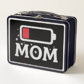 Lunch Box Maman Batterie Faible Fatigué Funny Fête des Mères (Devant)