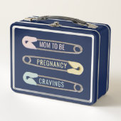 Lunch Box Maman doit être Grossesse Cravings Retro Métal Boî (Devant)