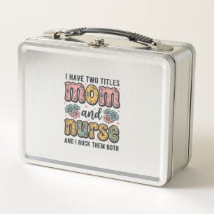 Lunch Box Maman Infirmière Floral Vintage Citation Design_1