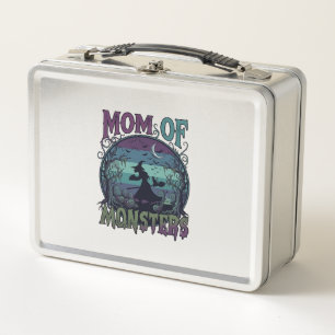Lunch Box Maman Monstres Halloween Sorcière Lune Citrouilles