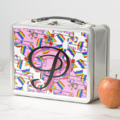Lunch Box Mandala de la fierté à monogramme arc-en-ciel - Gé (En situation)