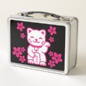 Lunch Box Maneki-neko japonais rose (Dos)