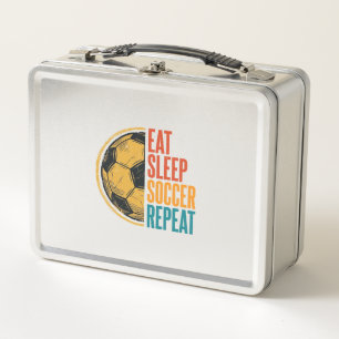 Lunch Box Manger Dormir Football Répéter Conception de Maill