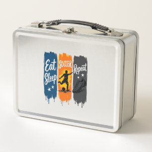 Lunch Box Manger Dormir Football Répéter Conception de Maill