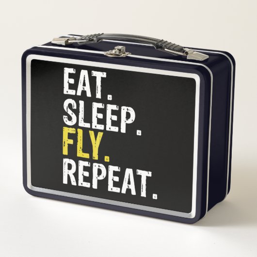 Lunch Box Mangez le sommeil Vol Répéter le cadeau du pilote  (Devant)