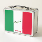 Lunch Box Mangia Italian Flag Red White and Green (Dos)
