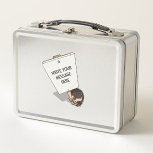 Lunch Box Manifestant drôle Avec Hérisson En Caricature Plac