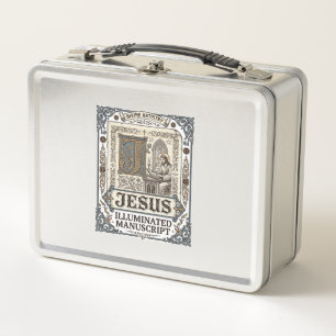 Lunch Box Manuscrit de Jésus Foi chrétienne vintage Jésus