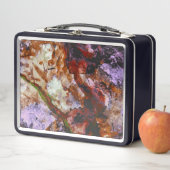 Lunch Box Marbre de cristal de quartz de feu Abstrait (En situation)