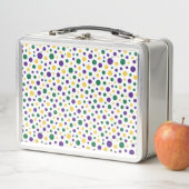 Lunch Box Mardi Gras coloré à pois (En situation)