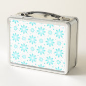 Lunch Box Marguerite délicate blanche et turquoise, point mo (Dos)