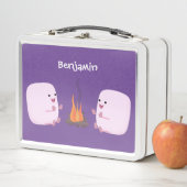 Lunch Box Marshmallows mignons roses par dessin animé sur le (En situation)