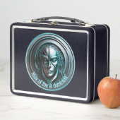 Lunch Box Masque robotique bleu - Montée de l'AI dominioN (En situation)