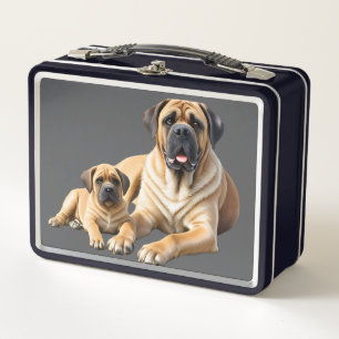 Lunch Box Mastiff Dogue anglaise avec enfant en vacances