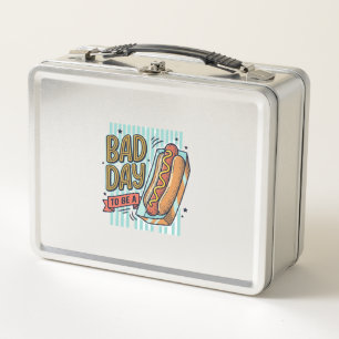 Lunch Box Mauvaise Journée Hot Dog Retro Vector Conception d