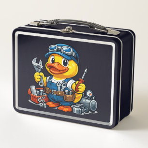 Lunch Box Mécanicien Canard en Caoutchouc
