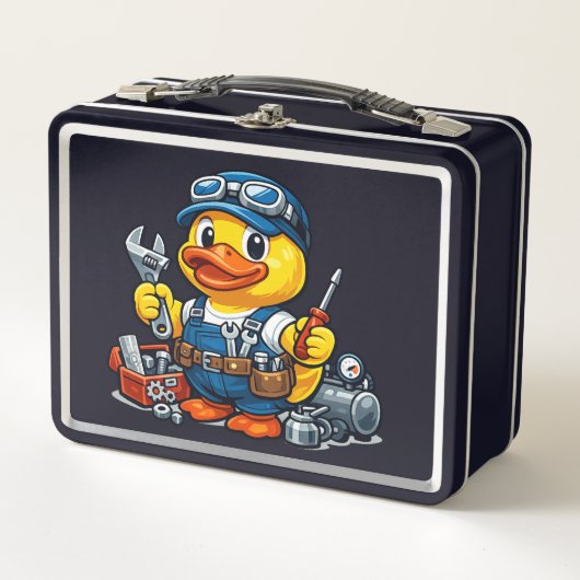 Lunch Box Mécanicien Canard en Caoutchouc (Devant)