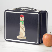 Lunch Box Meerkat avec Casquette et Écharpe (En situation)