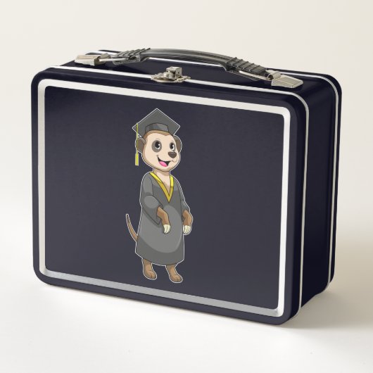 Lunch Box Meerkat comme étudiant avec diplôme (Devant)