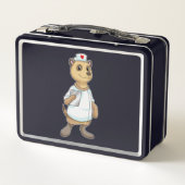 Lunch Box Meerkat comme infirmière avec coeur (Dos)