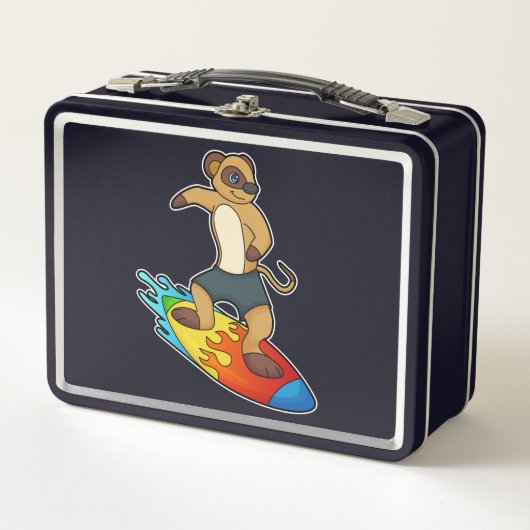 Lunch Box Meerkat comme surfeur avec Surfer (Devant)